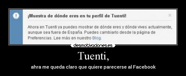 Tuenti, - 