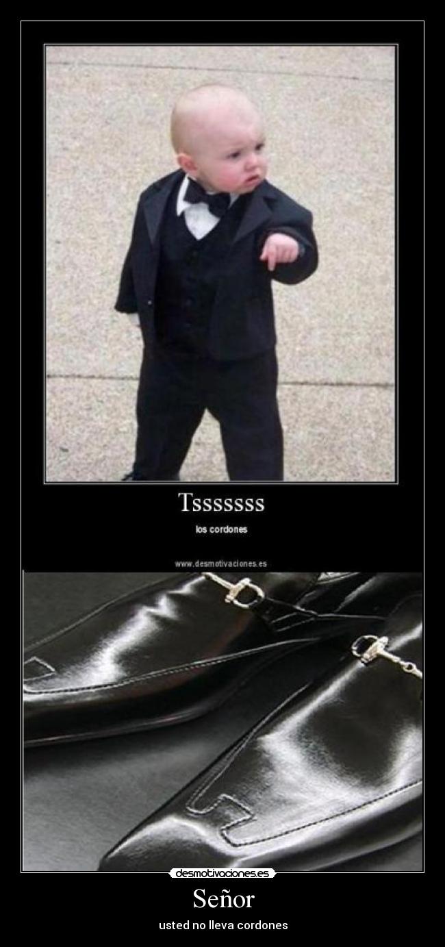 Señor - usted no lleva cordones