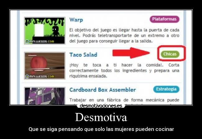 Desmotiva - Que se siga pensando que solo las mujeres pueden cocinar