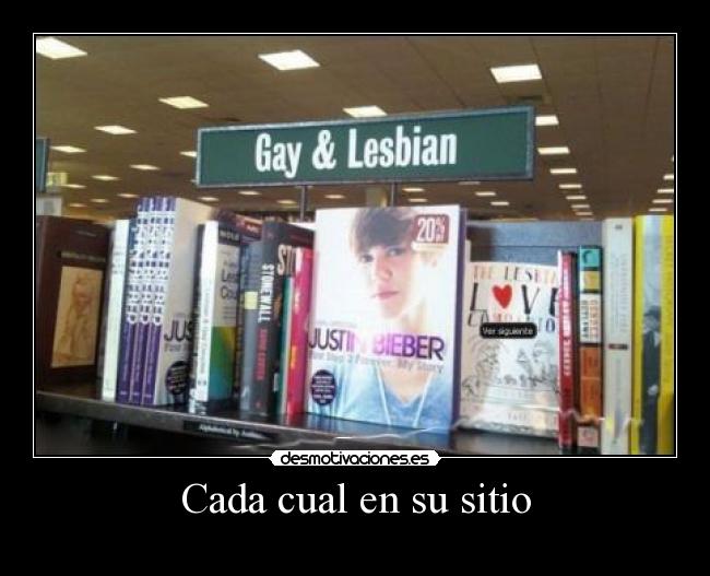 Cada cual en su sitio -