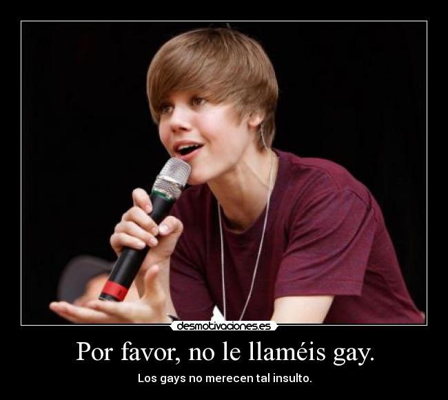 Por favor, no le llaméis gay. -