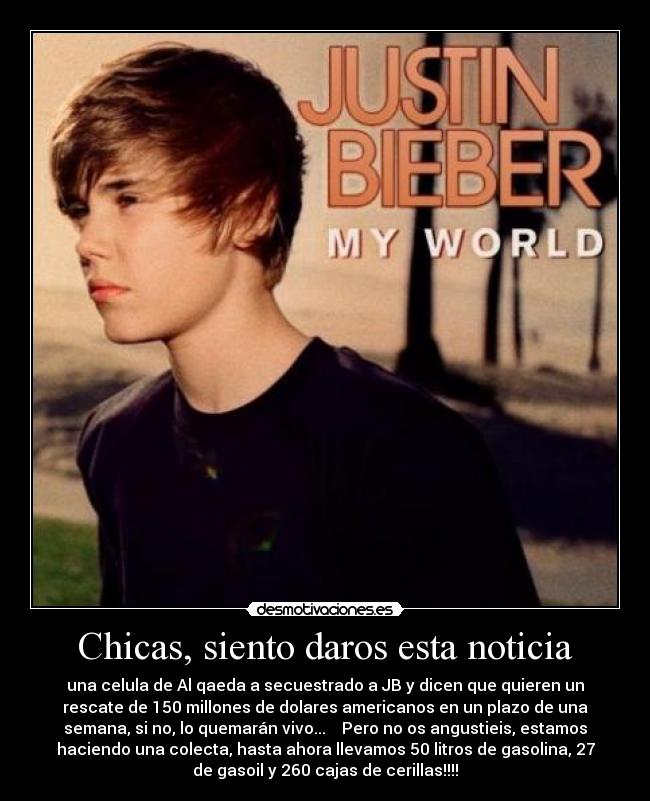 Chicas, siento daros esta noticia -