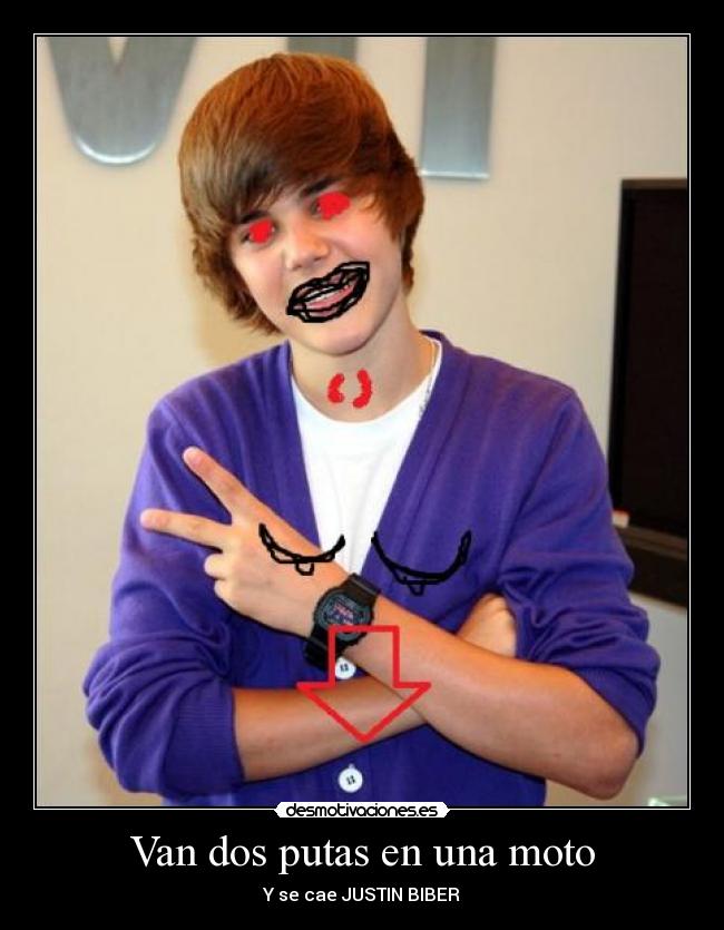 Van dos putas en una moto -