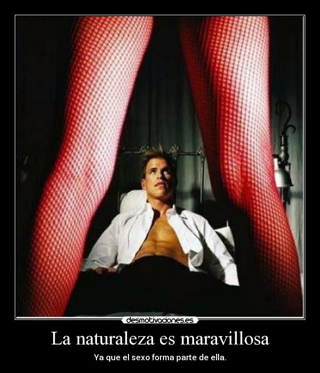 La naturaleza es maravillosa - Ya que el sexo forma parte de ella.