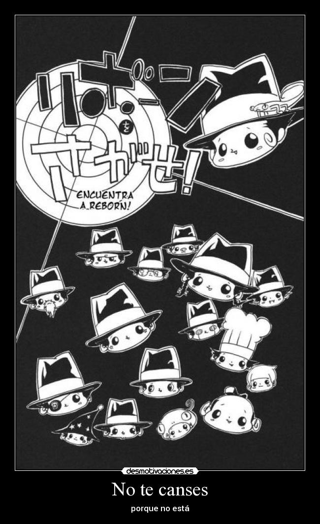 No te canses - porque no está