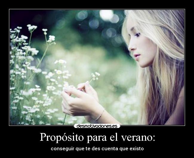 Propósito para el verano: -