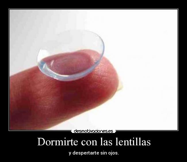 Dormirte con las lentillas - 