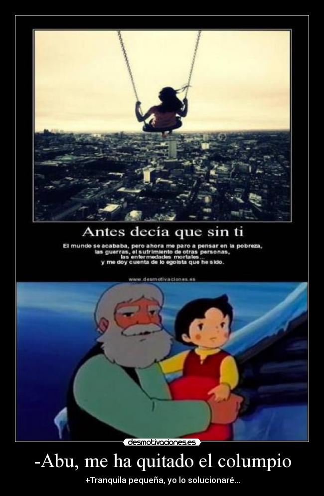 carteles columpio heidi nina desmotivaciones