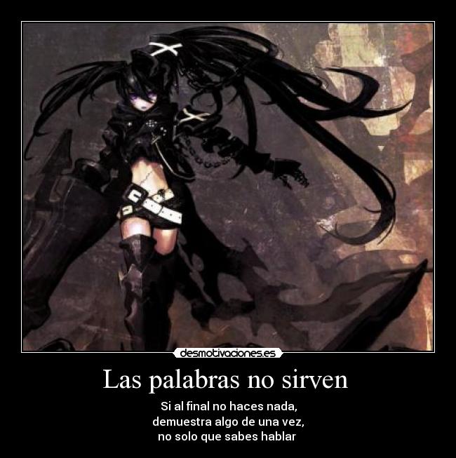 Las palabras no sirven -