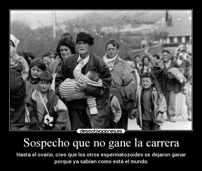 Sospecho que no gane la carrera - 