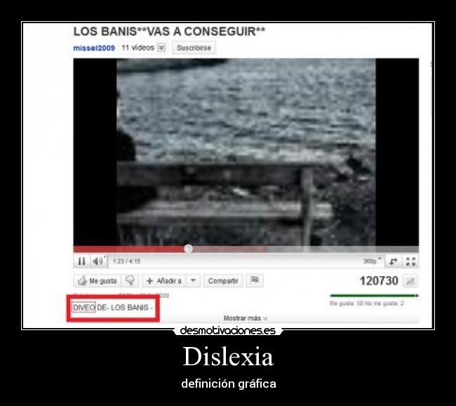 Dislexia - definición gráfica