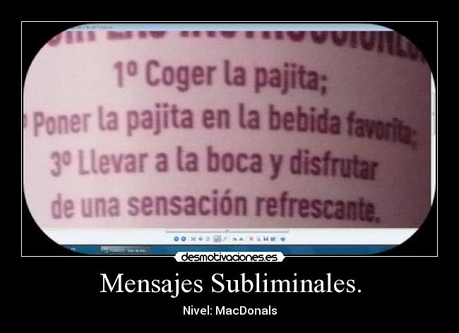 Mensajes Subliminales. - Nivel: MacDonals