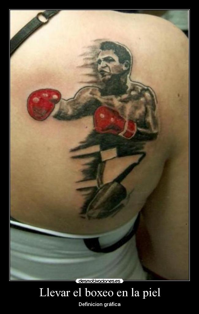Llevar el boxeo en la piel - Definicion gráfica