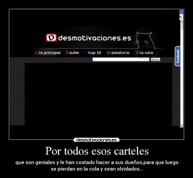 Por todos esos carteles -