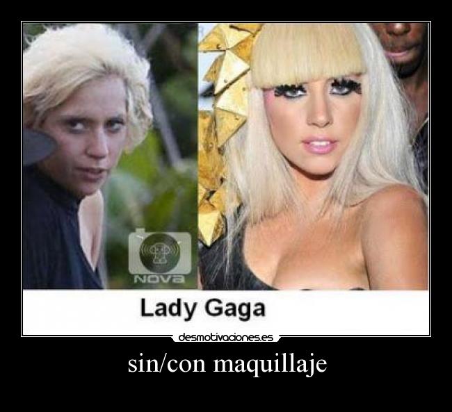 sin/con maquillaje -