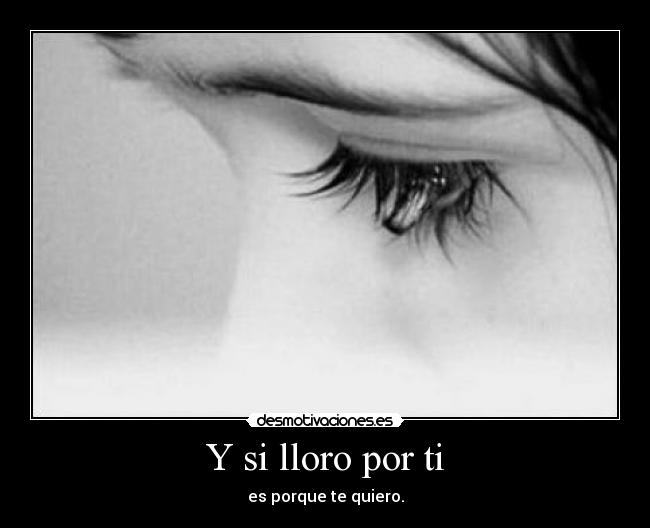 Y si lloro por ti -