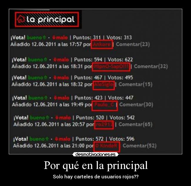 Por qué en la principal - 