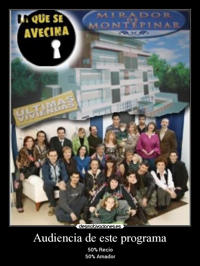 Audiencia de este programa - 50% Recio
50% Amador