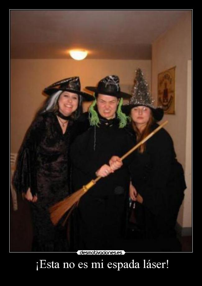 ¡Esta no es mi espada láser! -