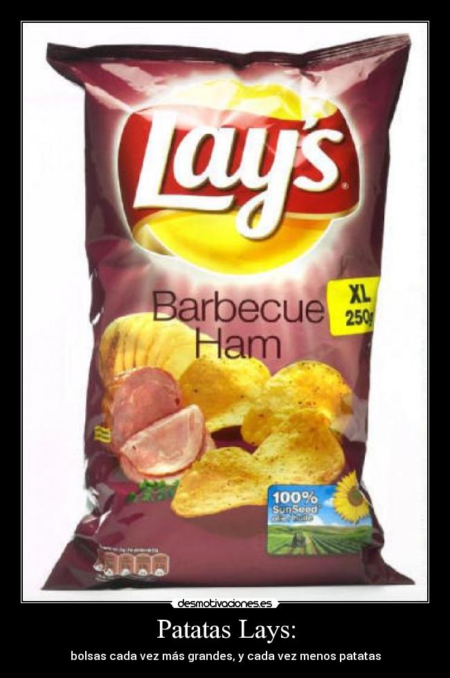 carteles bolsas patatas comida lays jamon pringles desmotivaciones