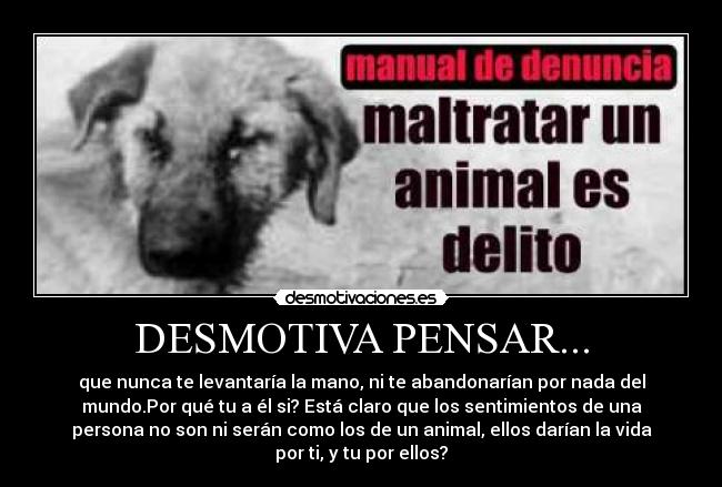 DESMOTIVA PENSAR... -