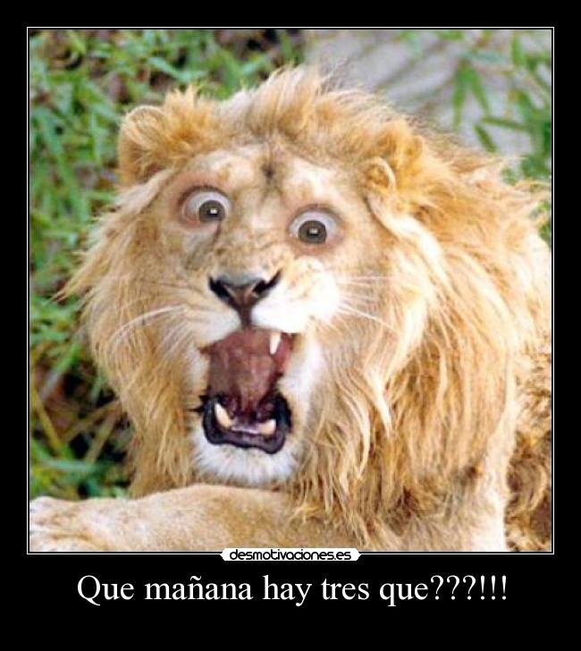 Que mañana hay tres que???!!! -