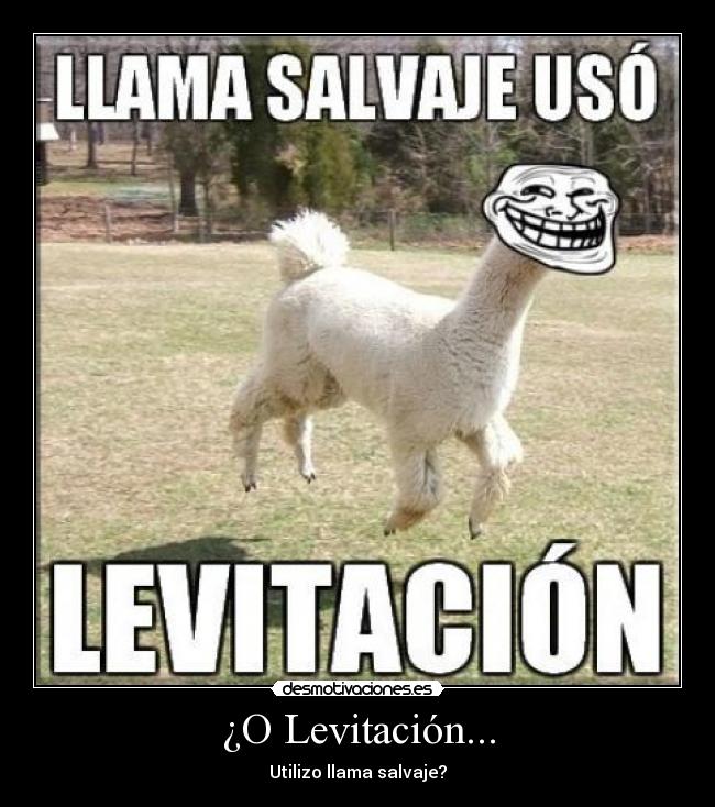 ¿O Levitación... - Utilizo llama salvaje?