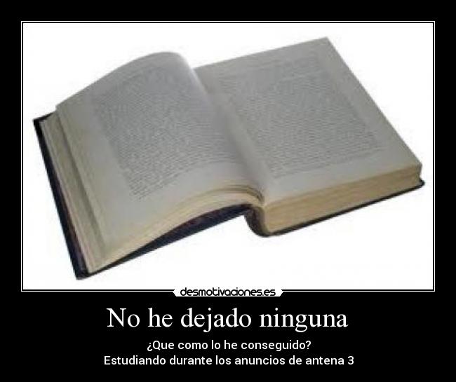 No he dejado ninguna - 