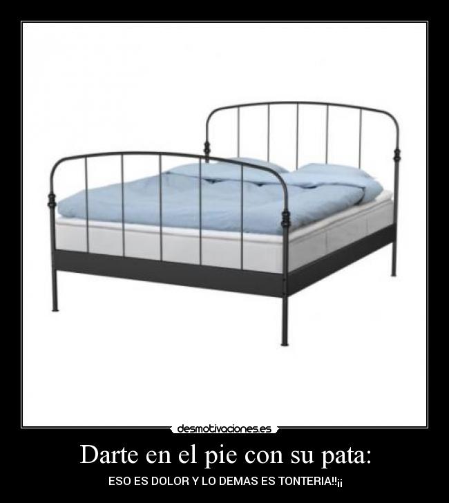 Darte en el pie con su pata: - 