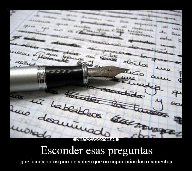 Esconder esas preguntas - 