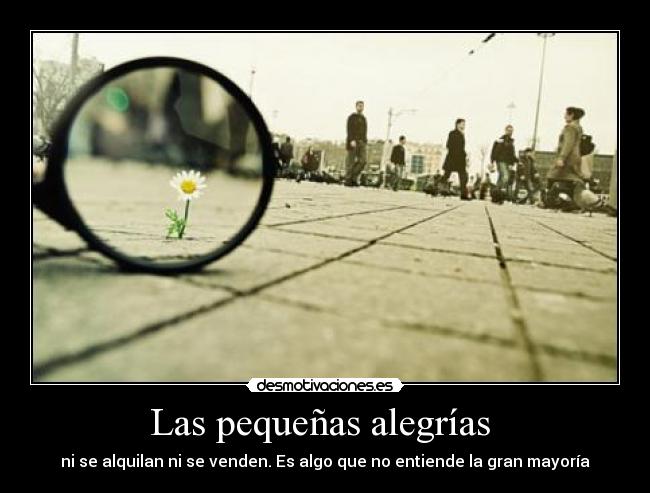Las pequeñas alegrías -