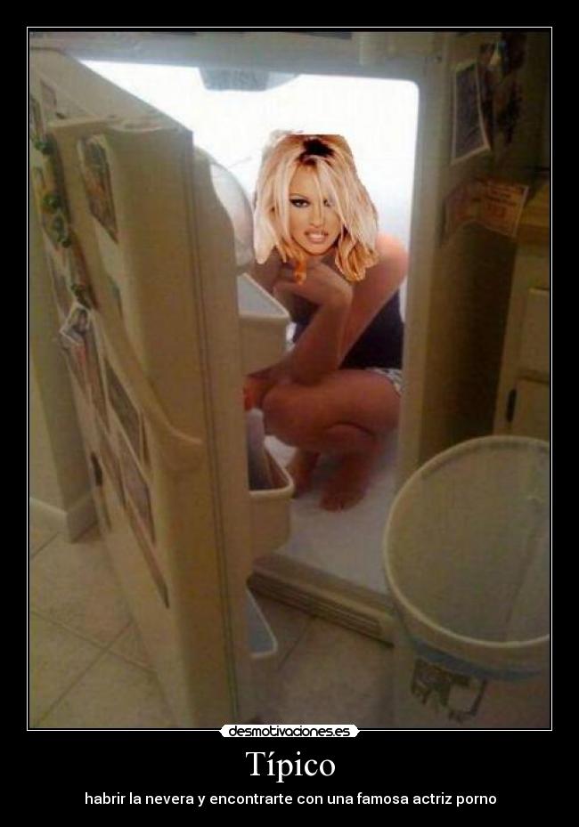 Típico - habrir la nevera y encontrarte con una famosa actriz porno