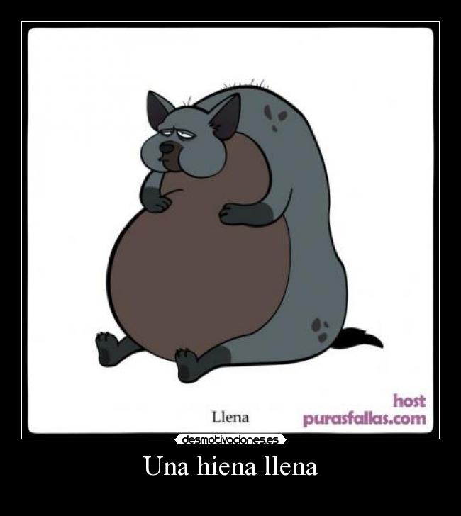 Una hiena llena -