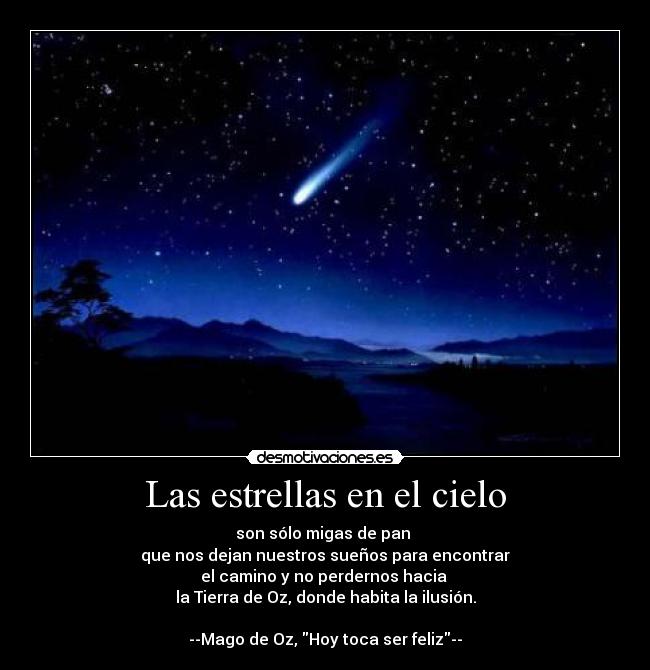 Las estrellas en el cielo -