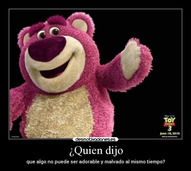 ¿Quien dijo - que algo no puede ser adorable y malvado al mismo tiempo?