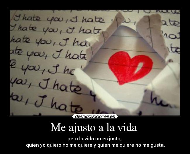 Me ajusto a la vida -