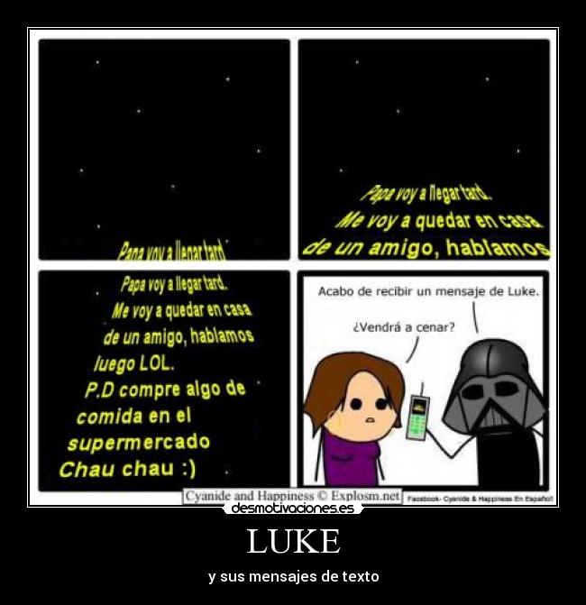 LUKE - y sus mensajes de texto