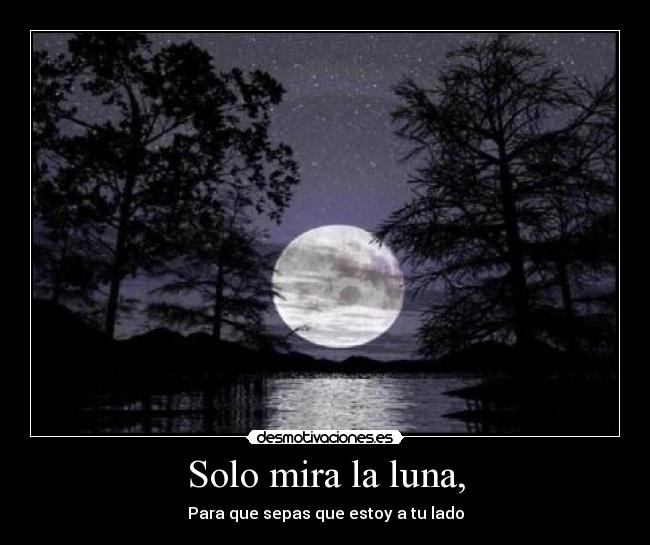 Solo mira la luna, -