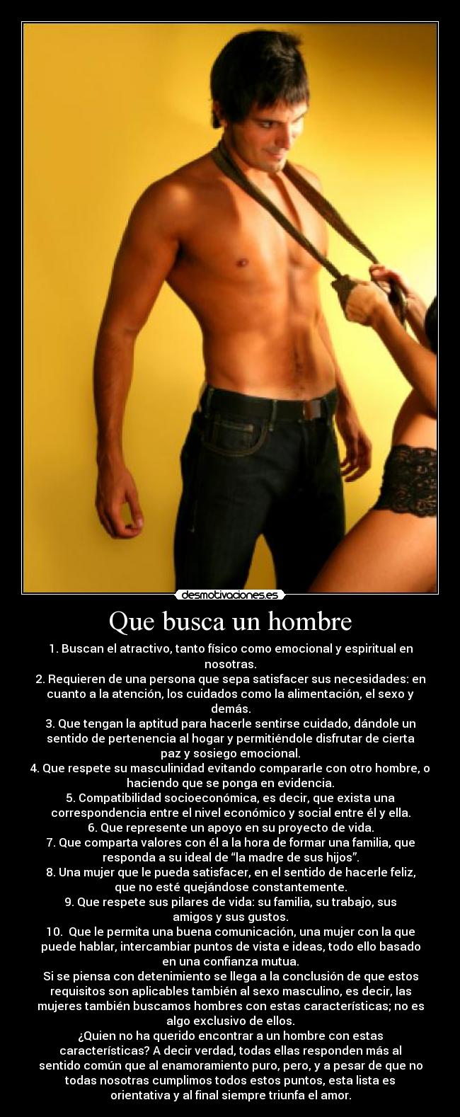 Que busca un hombre -