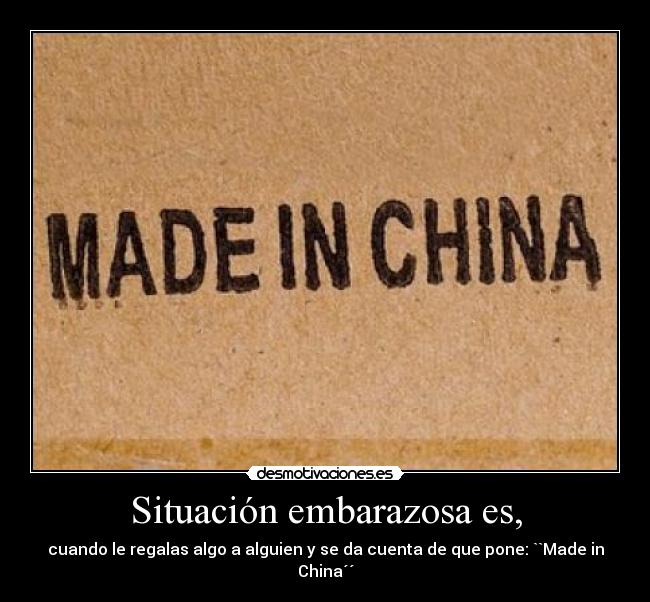 Situación embarazosa es, - 