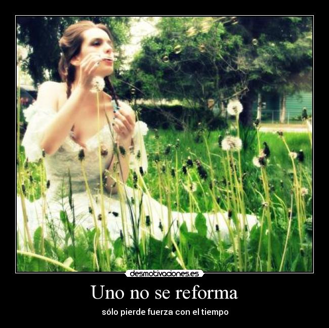 Uno no se reforma - sólo pierde fuerza con el tiempo
