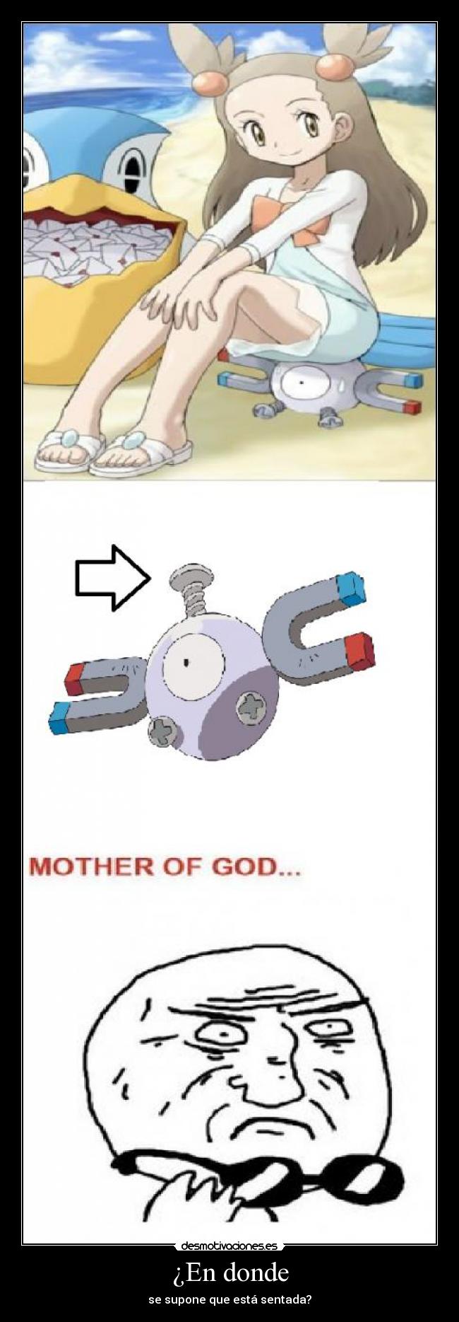 ¿En donde - se supone que está sentada?