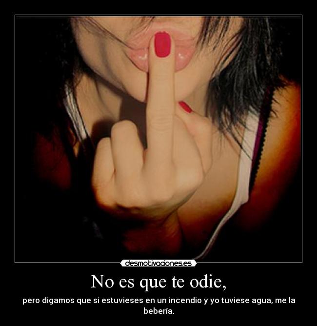 No es que te odie, -