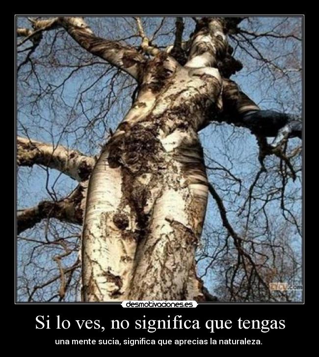 Si lo ves, no significa que tengas -