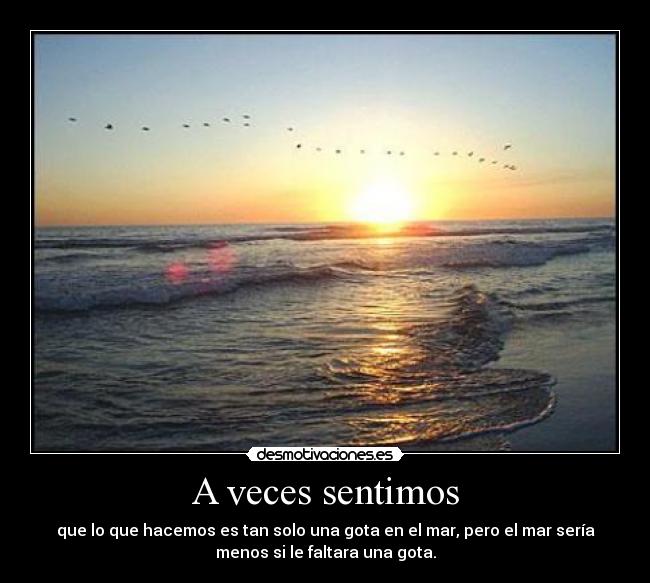 A veces sentimos -