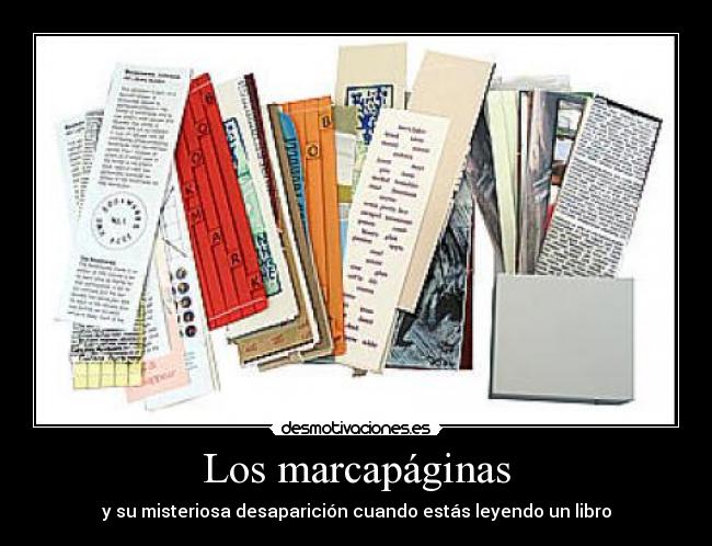 Los marcapáginas -
