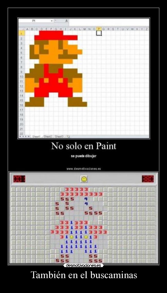 También en el buscaminas -