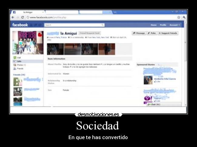 Sociedad - En que te has convertido
