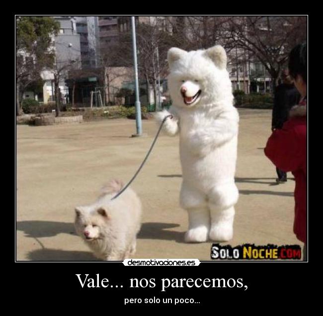 Vale... nos parecemos, -