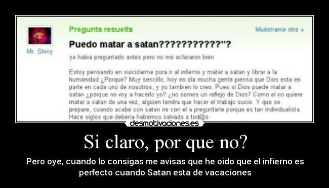 carteles matar satan desmotivaciones